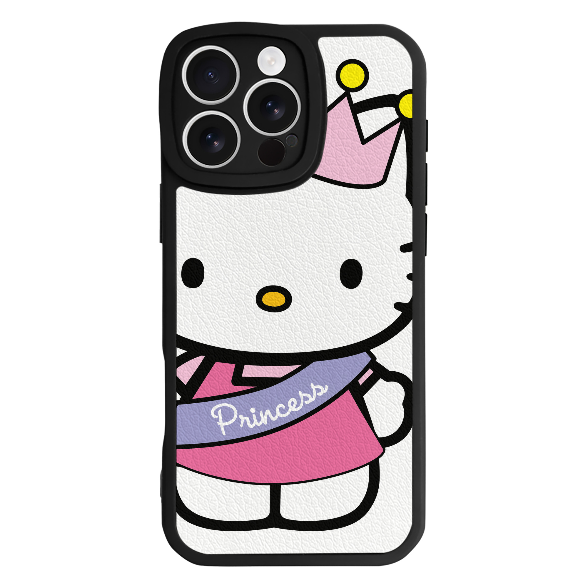 （画像用） Hello Kitty ハローキティ 【iPhone 16シリーズ対応】シリコンスマホケース（レザー調） 材質：シリコン